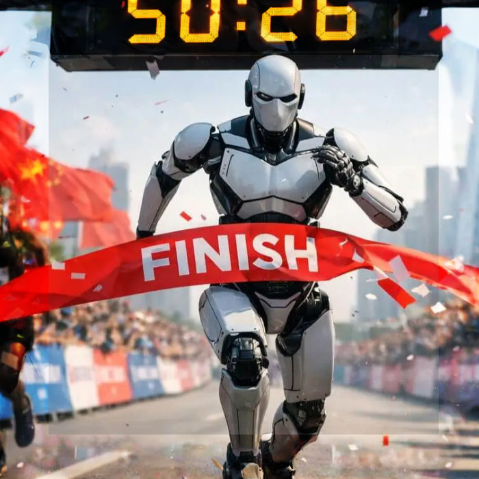 UN ROBOT CHINO CORRIÓ UNA MEDIA MARATÓN EN 50 MINUTOS Y DEJÓ ATRÁS EL RÉCORD MUNDIAL HUMANO