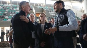 Pullaro y Macri recorrieron una de las obras emblemáticas para los Juegos Suramericanos: el Estadio Multipropósito de Santa Fe