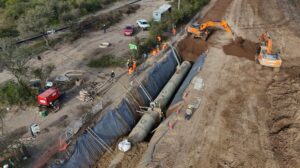 Acueducto Biprovincial Santa Fe-Córdoba: ya se colocaron más de 4.600 metros de conductos troncales