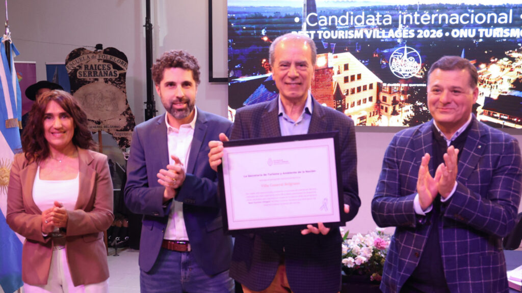 Villa General Belgrano recibió su certificación como candidata a los Best Tourism Villages de ONU Turismo