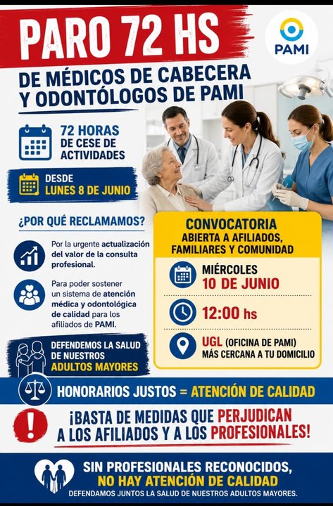 PAMI Paran medicos de cabecera y odontólogos