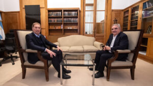 Santilli se reunió con el gobernador Jalil en Casa Rosada