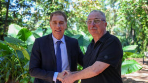 Santilli se reunió en Misiones con el gobernador Passalacqua