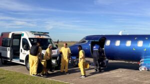 Con la participación del helicóptero de la Policía, Venado Tuerto se movilizó por una donación multiorgánica