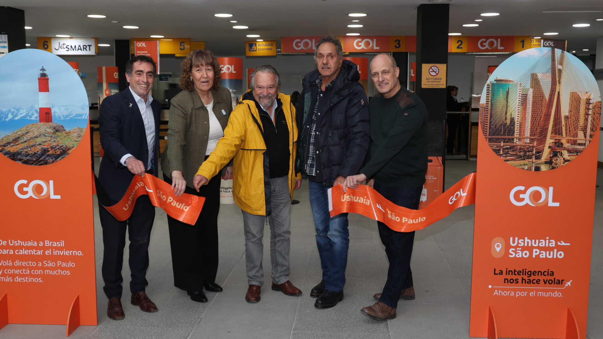 Scioli celebró el nuevo vuelo directo de GOL Linhas Aéreas entre São Paulo y Ushuaia