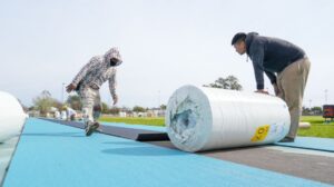 Juegos Suramericanos: avanzan las obras de la nueva pista de atletismo del CARD