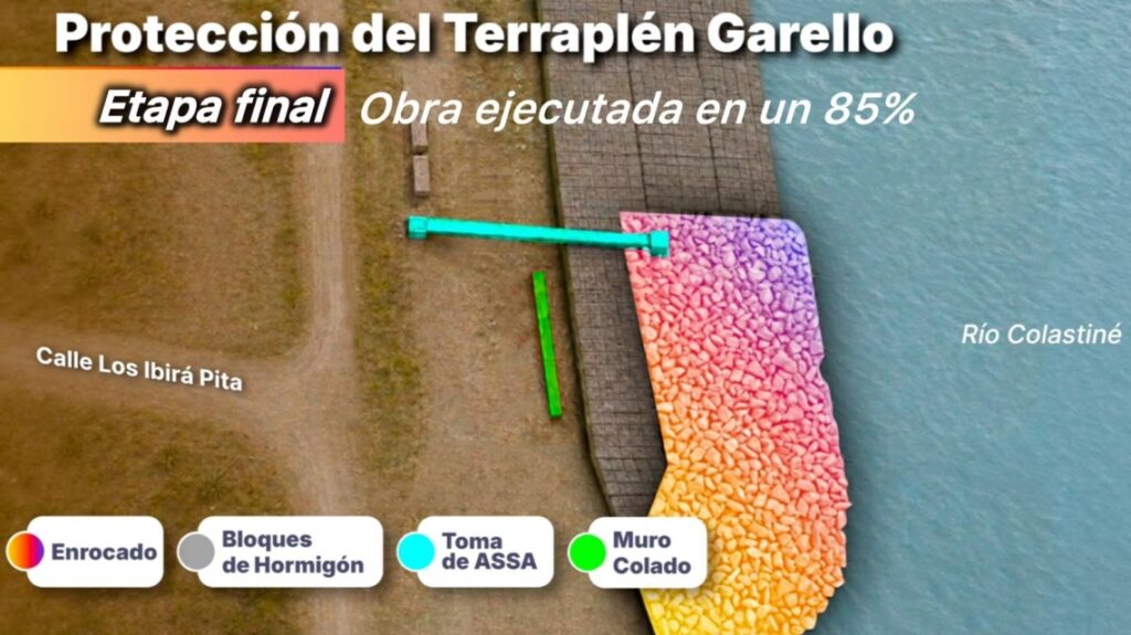 Terraplén Garello: así son los trabajos con los que el Gobierno Provincial encara la última etapa