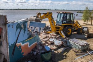 Transformación de Costa Norte: Rosario gana más playa pública con la demolición del bar Paradiso