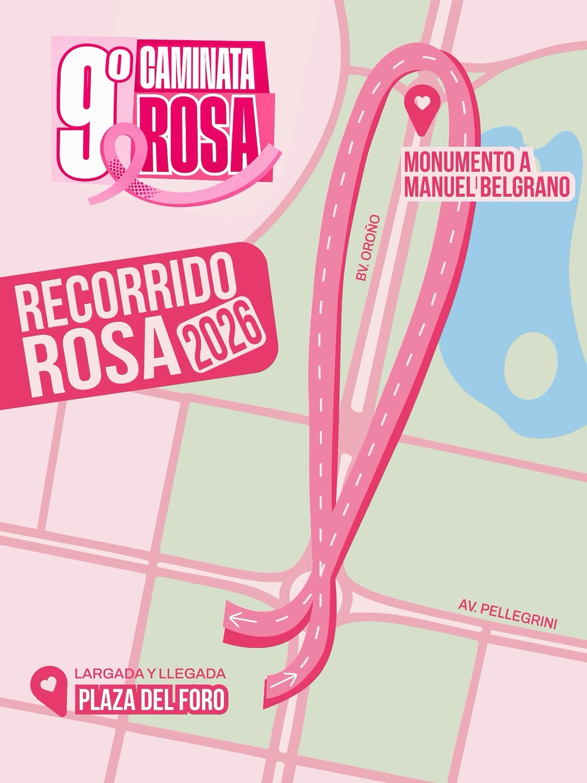 11 de octubre agendamos fecha y nos vestimos de rosa. 9na caminata de lalcec rosario