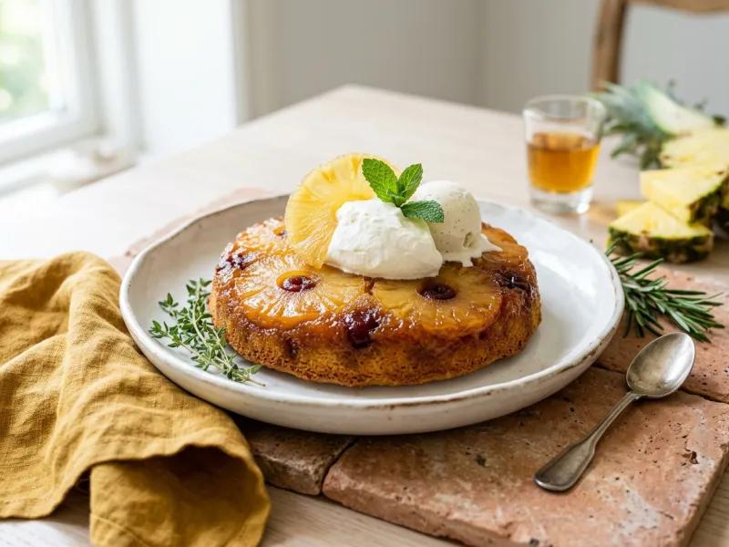Torta invertida de ananá: la receta clásica, húmeda y caramelizada