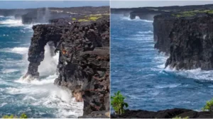 Colapsó el  arco marino Hōlei de 550 años de antigüedad